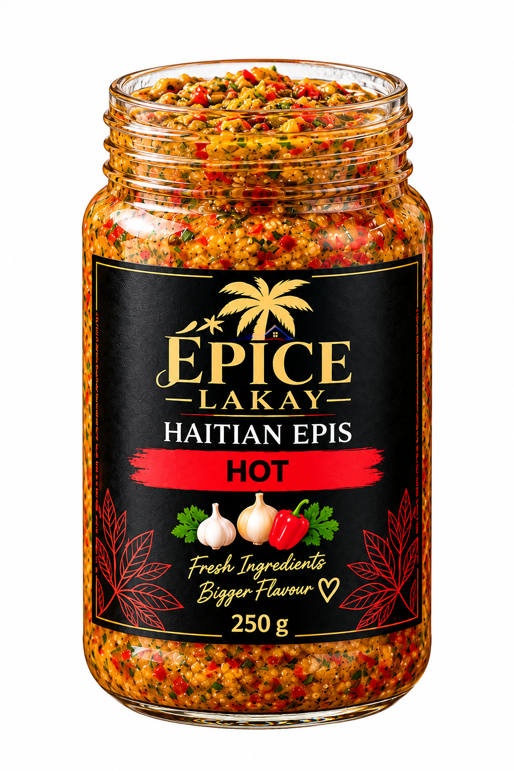 Épice Lakay Haitian Epis Hot 250g – No Background